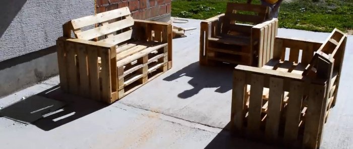 Kā izgatavot dārza mēbeles no paletēm