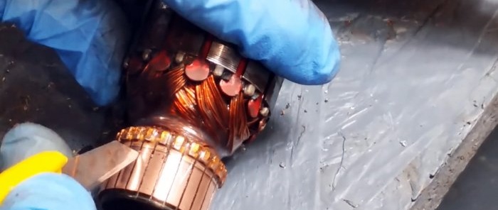 Come pulire il commutatore del rotore di un motore elettrico senza tornio