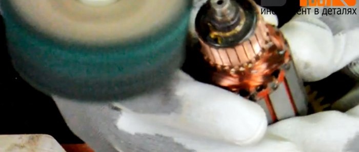 Kā tīrīt elektromotora rotora komutatoru bez virpas