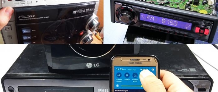 5 life hacks om hur man moderniserar gamla stereoapparater, radioapparater, DVD-biografer