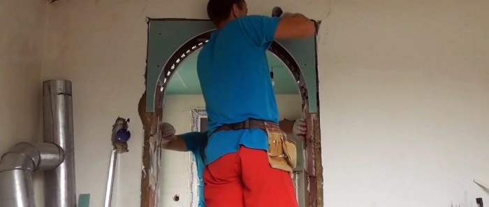 How to make an arch from plasterboard