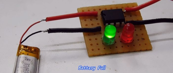 Cómo hacer un indicador de corriente de carga simple para una batería de iones de litio