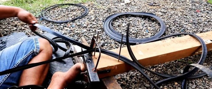 Hoe maak je een tuinbloempot van motorbanden