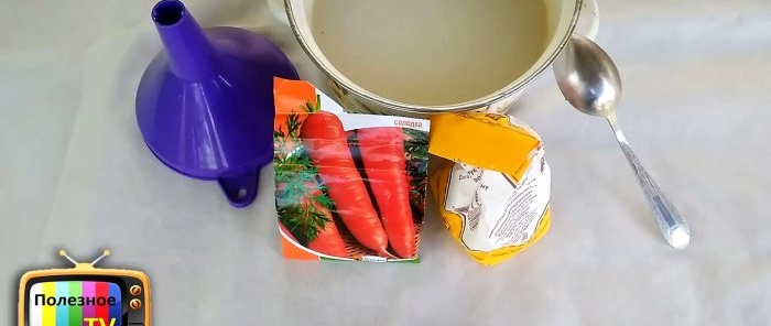 Life hack for gardeners: quick planting of carrots without thinning