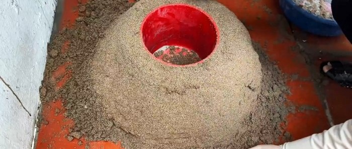 Ako vyrobiť terasový stôl s cementovými labuťami