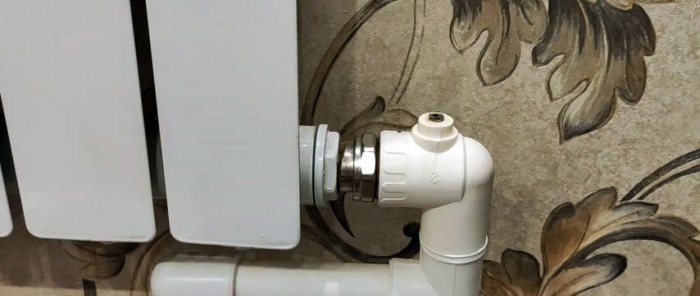 Hogyan lehet megállítani a szivárgást a fűtési radiátor csapjának PP szárában