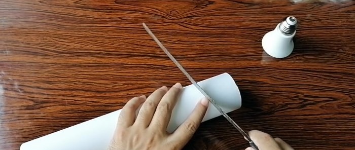 Kako napraviti vrtnu svjetiljku od PVC cijevi