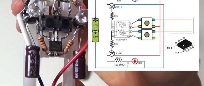 Come realizzare un rilevatore che mostri un'elevata tensione statica e la sua polarità