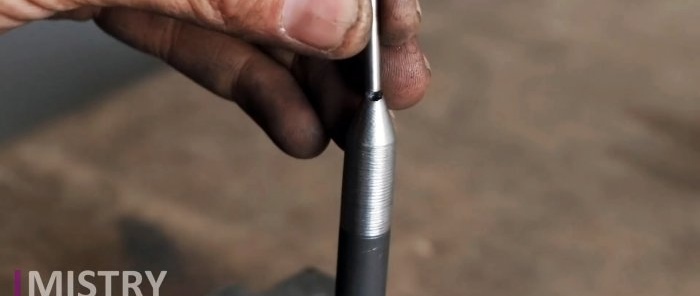 How to make a metal scriber from a bolt and a drill bit