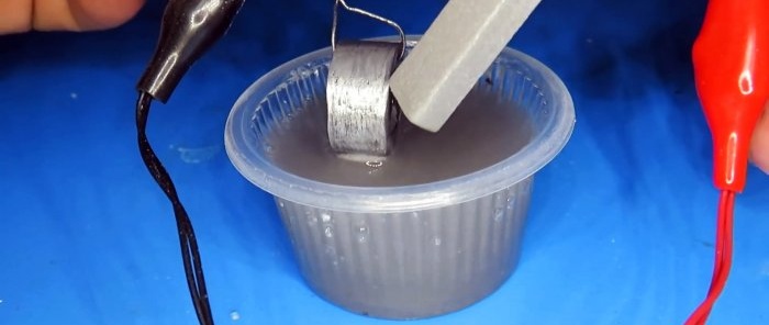 Ett experiment om hur man belägger en del med koppar, nickel, mässing och aluminium med hjälp av elektrolys hemma