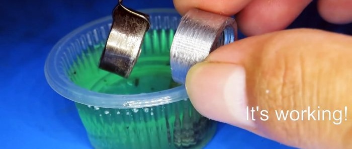 An experiment on how to coat a part with copper, nickel, brass and aluminum using electrolysis at home