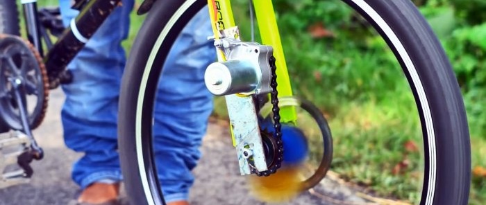 איך להפוך אופניים לאופניים חשמליים עם מתנע במקום מנוע