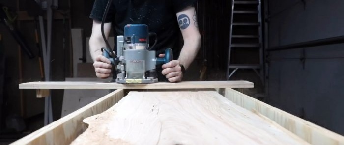 Hvordan lage en tømmerbenk i en moderne rustikk stil