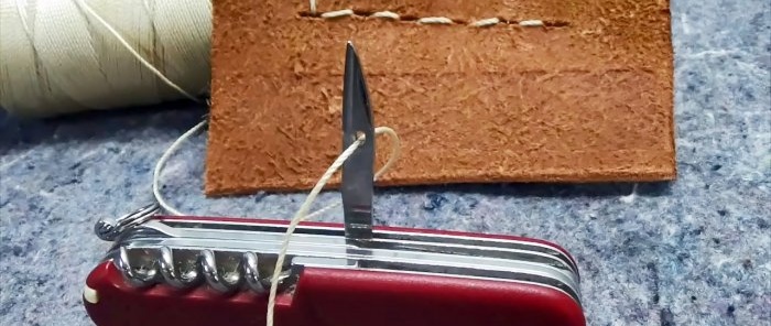 Hur man syr med en schweizisk kniv