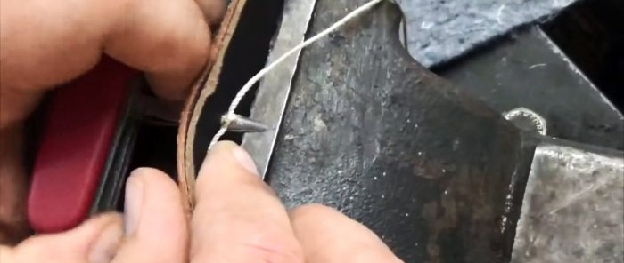 Wie man mit einem Schweizer Messer näht