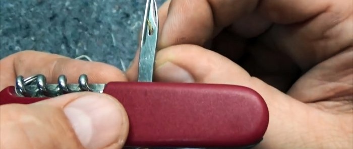 كيفية الخياطة بسكين سويسري