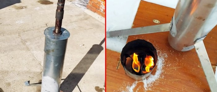 Проста печка, която се тества за оранжерия или палатка