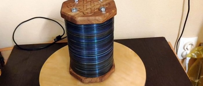 How to make a lamp from CD discs controlled by a smartphone