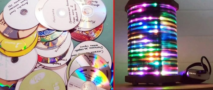 Как да направите лампа от CD дискове, управлявана от смартфон