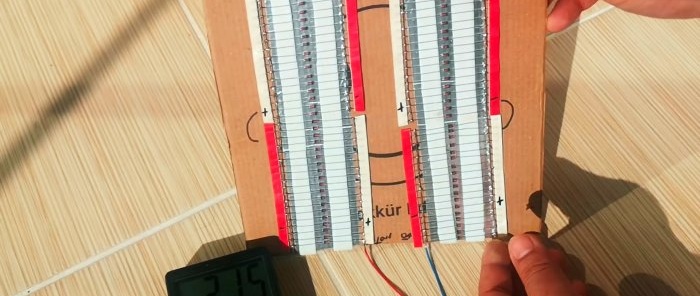 How to make a solar battery from diodes