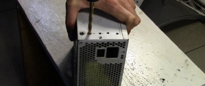 תנור שבבי עץ מארז ספק הכוח של המחשב