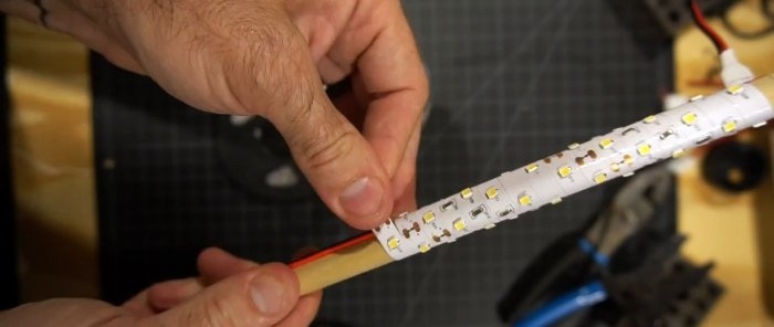 Cómo hacer una lámpara redonda de 12 V a partir de una tira de LED para cualquier necesidad