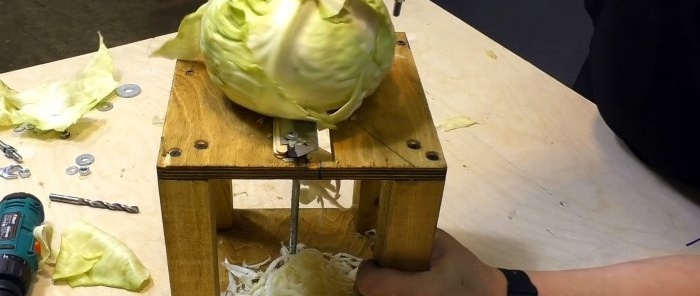 How to make a powerful cabbage shredder from a stepper tap