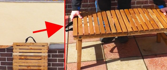 Com fer una taula de viatge plegable de fusta