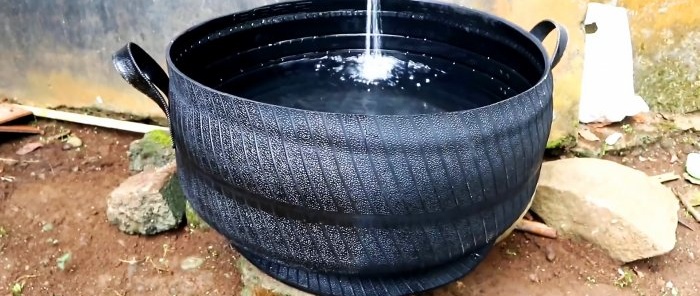 Kako napraviti rezervoar za vodu od stare gume