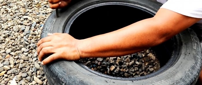 How to make a water tank from an old tire