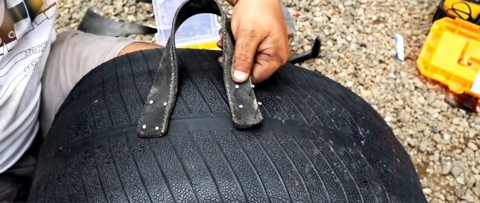 How to make a water tank from an old tire