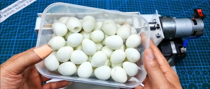 Kako napraviti stroj za čišćenje prepeličjih jaja