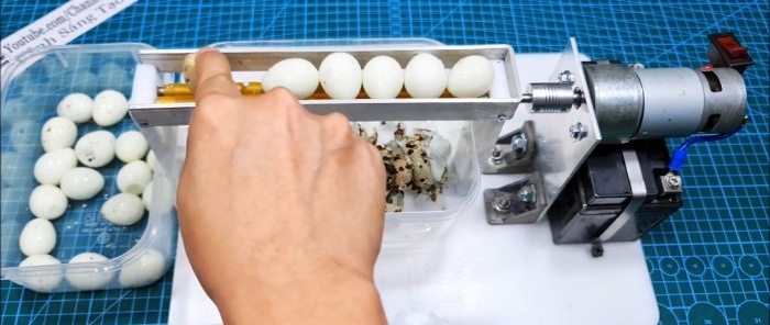 Cara membuat mesin untuk membersihkan telur puyuh