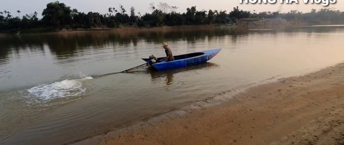 How to make a frame boat from plastic barrels