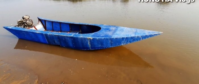 Como fazer um barco com estrutura de barris de plástico