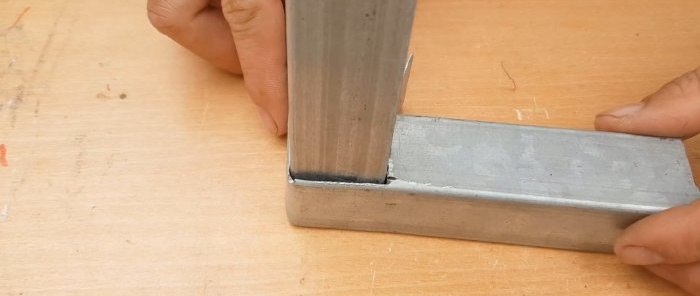 Hoe maak je een hoekverbinding van drie profielbuizen zonder lassen?