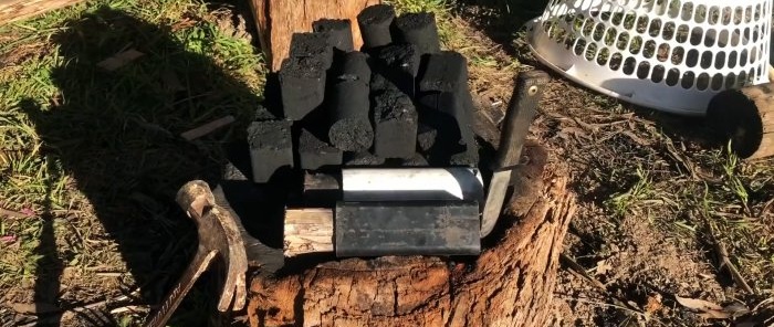 Una forma sencilla de hacer briquetas de carbón.