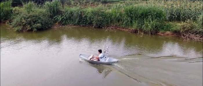 Paano gumawa ng air-powered boat na may 8 low-power electric motors