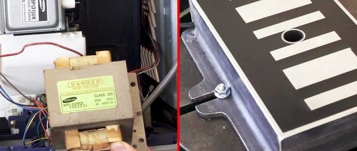 Kako napraviti instant škripac pomoću transformatora iz stare mikrovalne pećnice