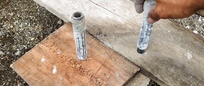 How to make reinforced concrete pillars and install translucent site fencing