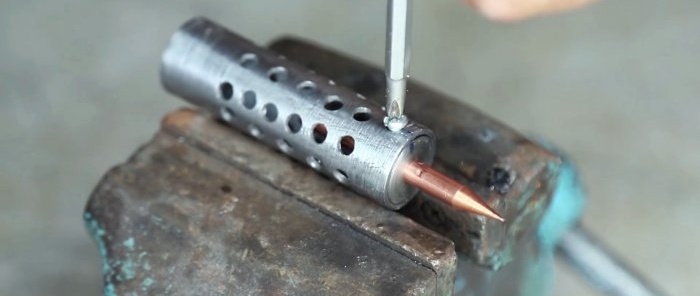 How to make a soldering nozzle for a gas torch