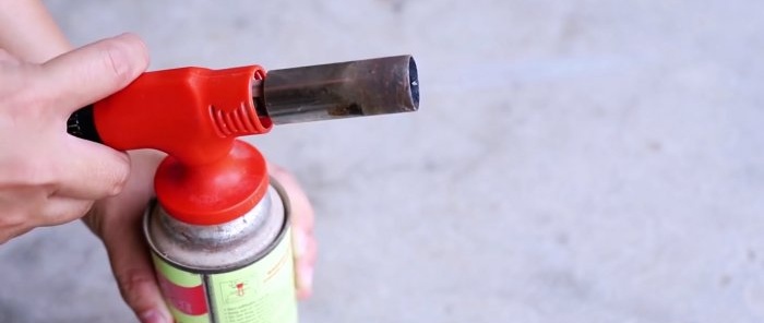 Како направити млазницу за лемљење за гасну бакљу
