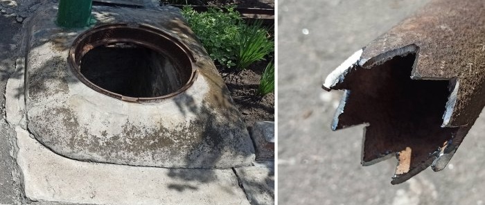 A quick and cheap way to lay a pipe under the foundation Personal experience