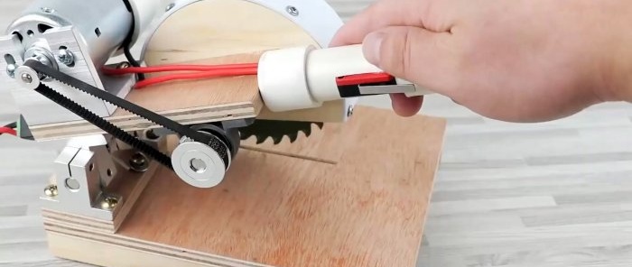 Cara membuat gergaji miter mini untuk kayu, plastik dan juga logam