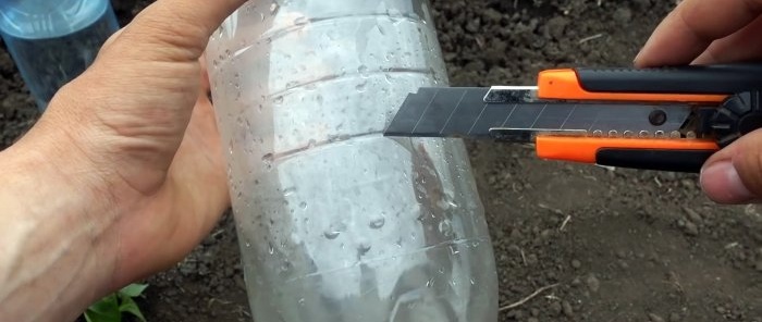Drip irrigation system for 30 days from a plastic bottle