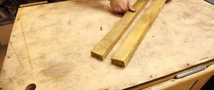 Hoe klemmen te maken voor het lijmen van meubelpanelen uit een paar planken