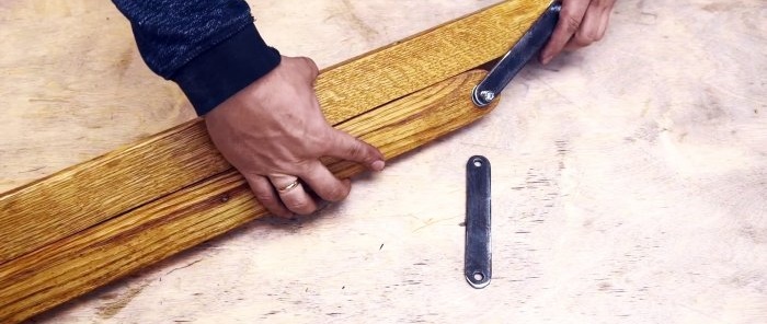Sådan laver du klemmer til limning af møbelpaneler fra et par brædder