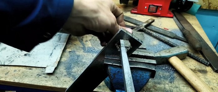 How to make a hex hole in thick steel in a garage