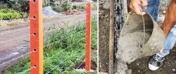 Kako napraviti armiranobetonske stupove i postaviti prozirnu ogradu gradilišta