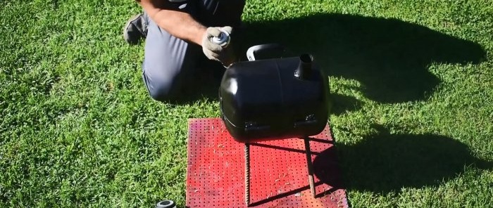 Mini grill na gawa sa freon cylinder